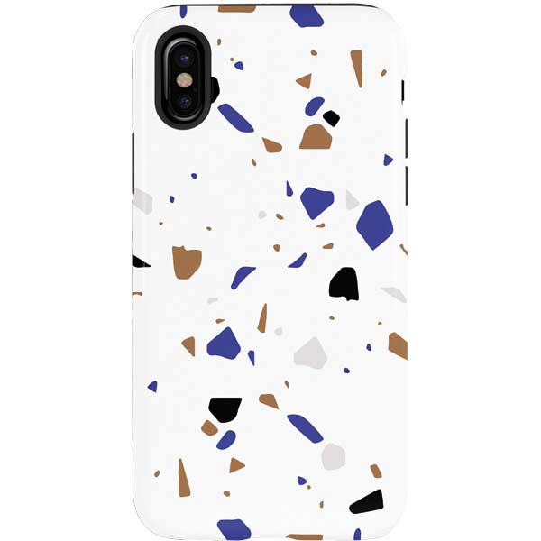 White Terrazzo iPhone Cases