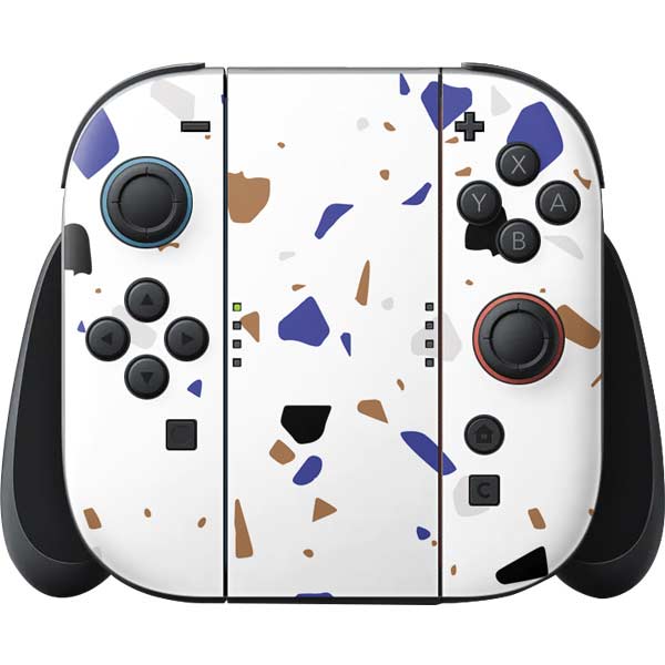 White Terrazzo Nintendo Skins