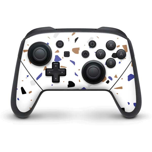 White Terrazzo Nintendo Skins
