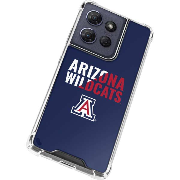 University of Arizona Wildcats Logo Split Blue Moto G 5G (2025) Clear Case