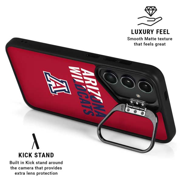University of Arizona Wildcats Logo Split Red Galaxy S26 Plus Kickstand Case