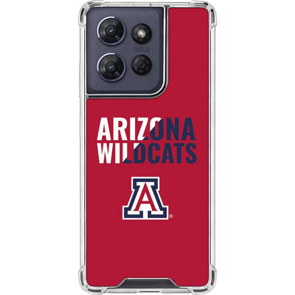 University of Arizona Wildcats Logo Split Red Moto G Stylus 5G (2025) Clear Case