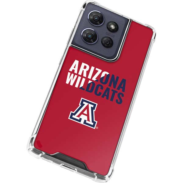 University of Arizona Wildcats Logo Split Red Moto G Stylus 5G (2025) Clear Case
