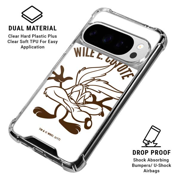 Looney Tunes Wile E Coyote Big Head Google Pixel 10 Pro XL Clear Case