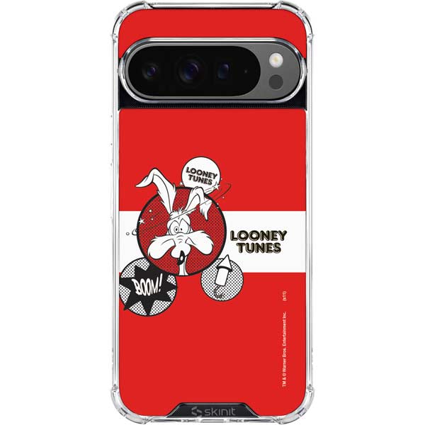Looney Tunes Wile E Coyote Red Stripes Google Pixel 10 Pro Clear Case