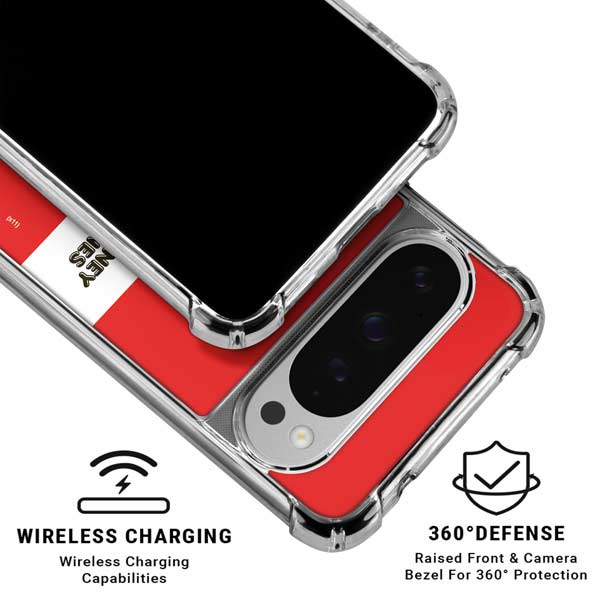 Looney Tunes Wile E Coyote Red Stripes Google Pixel 10 Pro Clear Case