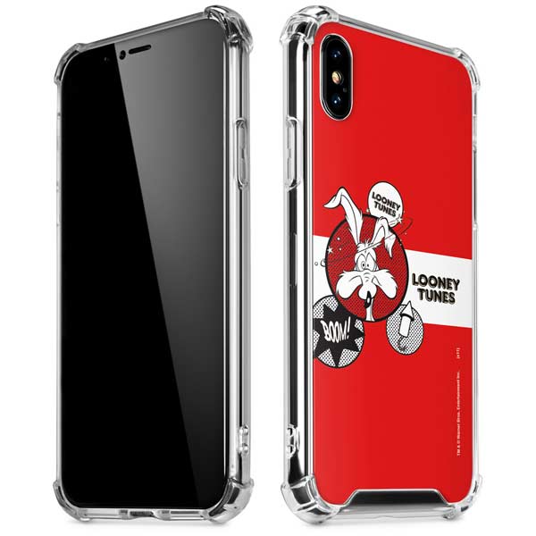 Looney Tunes Wile E Coyote Red Stripes iPhone X/XS Clear Case