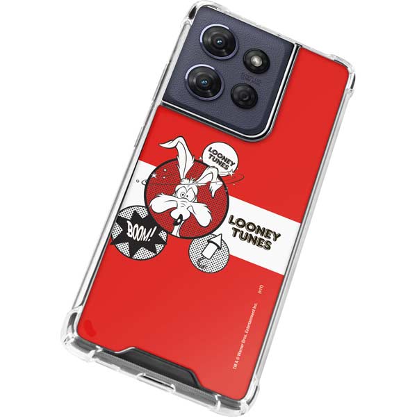 Looney Tunes Wile E Coyote Red Stripes Moto G 5G (2025) Clear Case