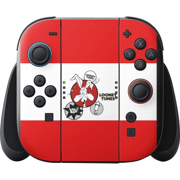 Looney Tunes Wile E Coyote Red Stripes Nintendo Switch 2 (2025) with Joy-Con Skin