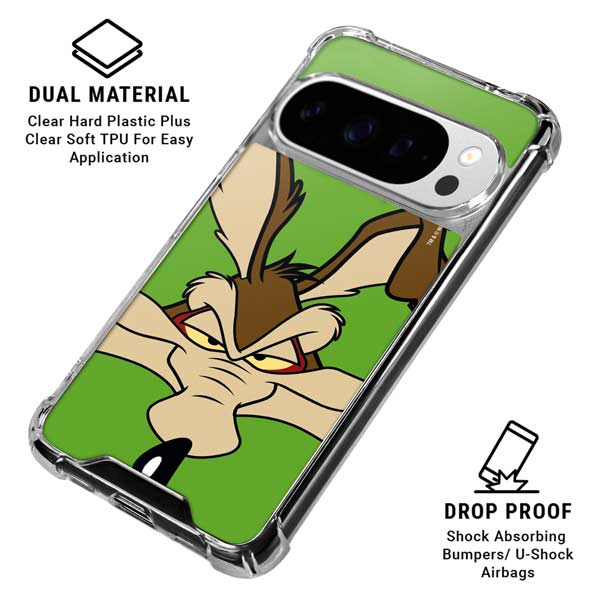 Looney Tunes Wile E Coyote Zoomed In Google Pixel 10 Pro XL Clear Case