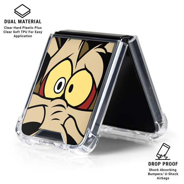 Looney Tunes Wile E. Coyote Galaxy Z Flip7 Clear Case