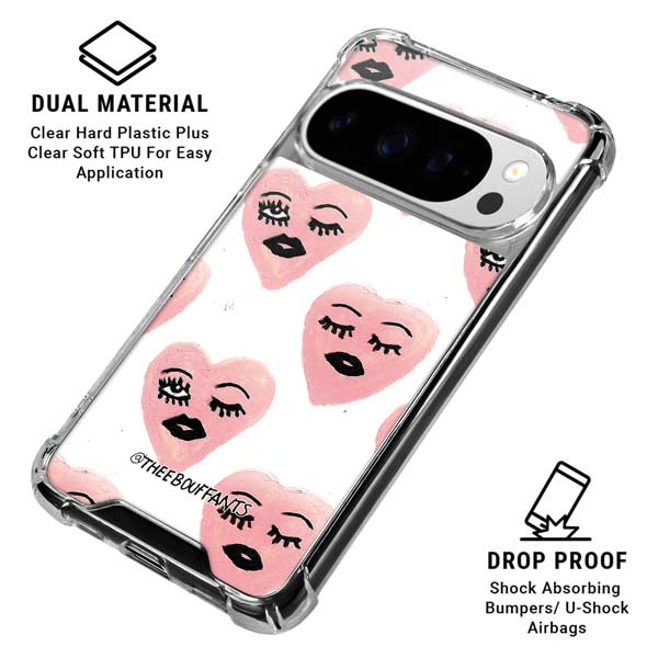 Bouffants and Broken Hearts Winking Hearts Google Pixel 10 Pro XL Clear Case