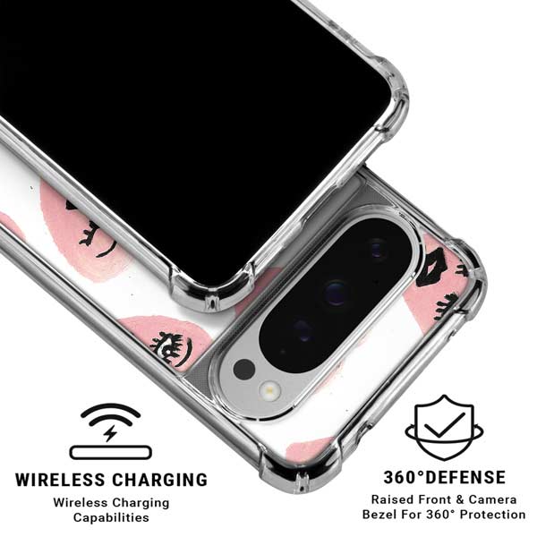 Bouffants and Broken Hearts Winking Hearts Google Pixel 10 Pro XL Clear Case