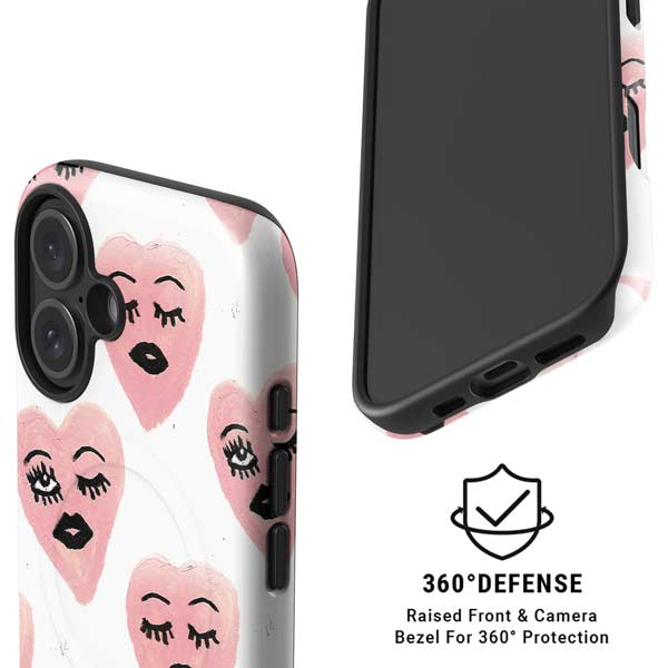 Bouffants and Broken Hearts Winking Hearts iPhone 16 Magsafe Impact Case