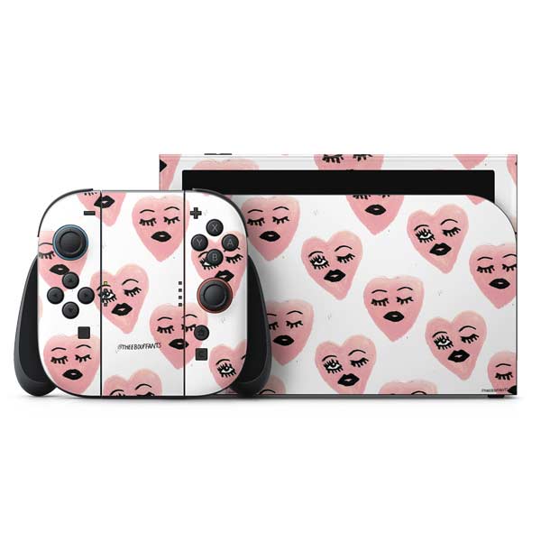 Bouffants and Broken Hearts Winking Hearts Nintendo Skins