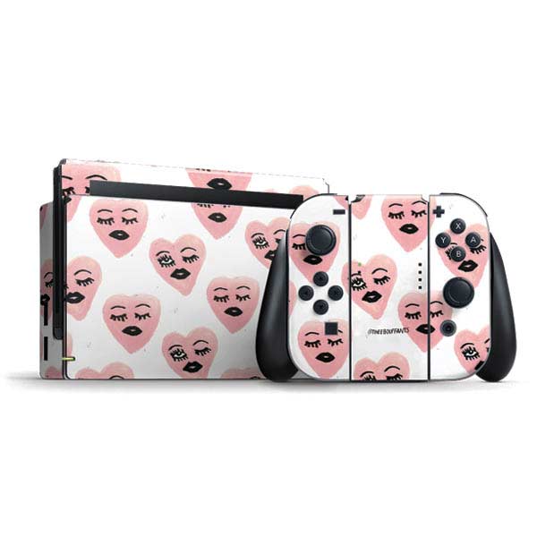 Bouffants and Broken Hearts Winking Hearts Nintendo Skins