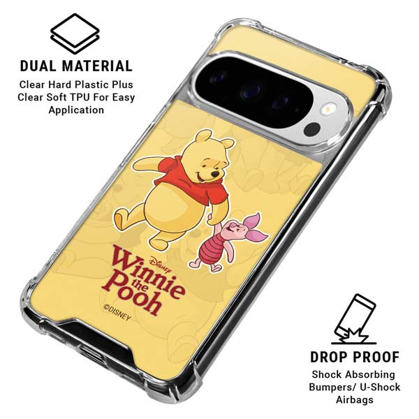 Disney Winnie the Pooh and Piglet Google Pixel 10 Pro XL Clear Case