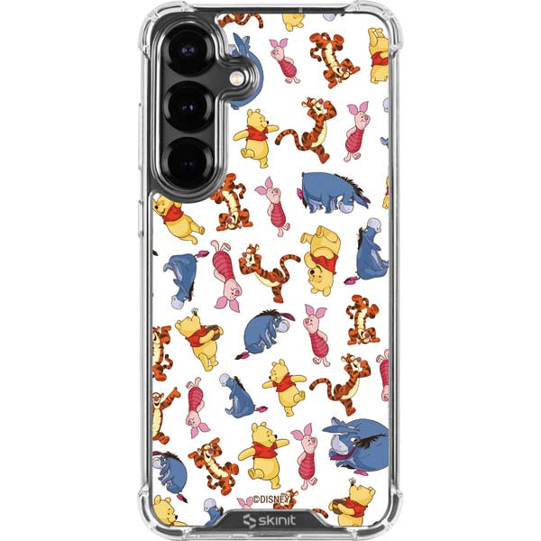 Disney Winnie the Pooh Character Pattern Galaxy S26 Clear Case