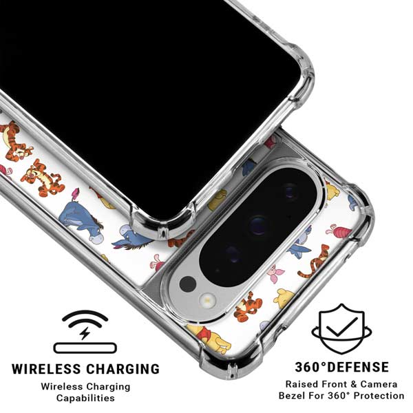 Disney Winnie the Pooh Character Pattern Google Pixel 10 Pro Clear Case