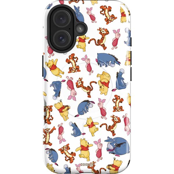 Disney Winnie the Pooh Character Pattern iPhone 16 Magsafe Impact Case