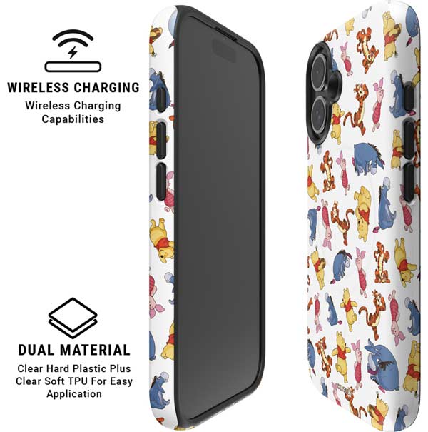 Disney Winnie the Pooh Character Pattern iPhone 16 Magsafe Impact Case