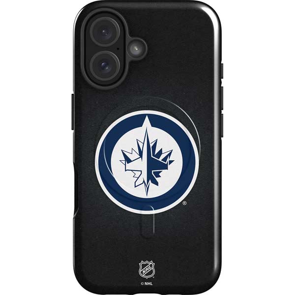NHL Winnipeg Jets Black Background iPhone 16 Plus Magsafe Impact Case