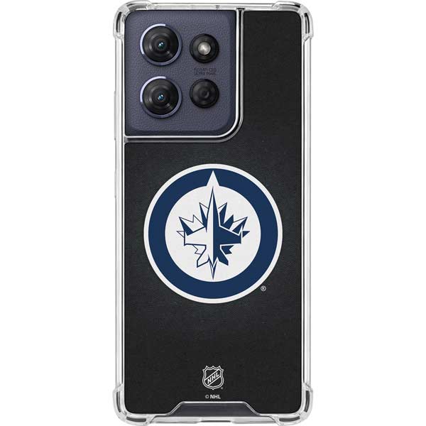 NHL Winnipeg Jets Black Background Moto G Play 5G (2025) Clear Case