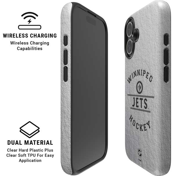 NHL Winnipeg Jets Black Text iPhone 16 Magsafe Impact Case