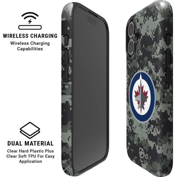 NHL Winnipeg Jets Camo iPhone 16 Plus Magsafe Impact Case