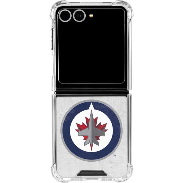 NHL Winnipeg Jets Distressed Galaxy Z Flip7 Clear Case