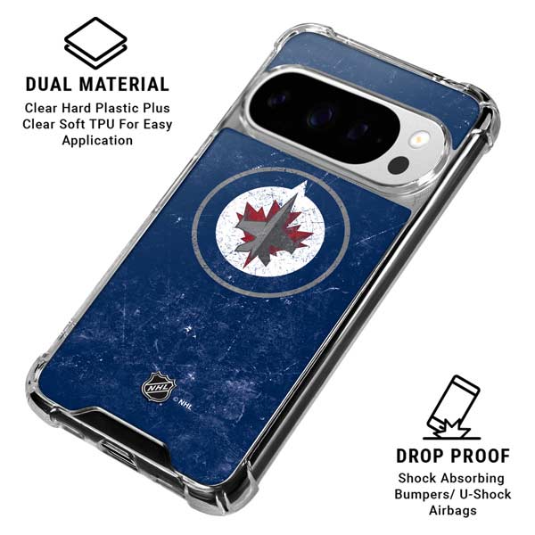 NHL Winnipeg Jets Distressed Logo Google Pixel 10 Pro XL Clear Case