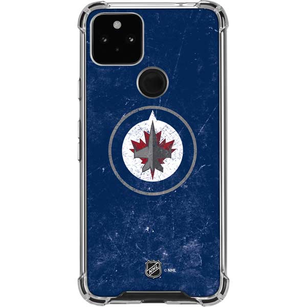 NHL Winnipeg Jets Distressed Logo Pixel Cases