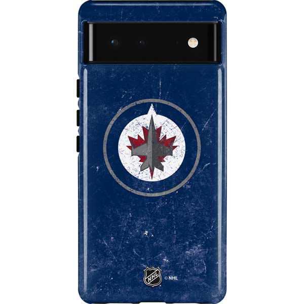 NHL Winnipeg Jets Distressed Logo Pixel Cases