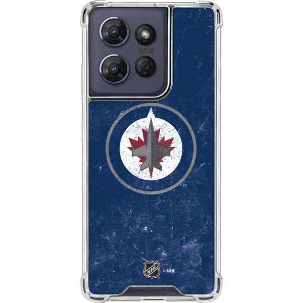 NHL Winnipeg Jets Distressed Logo Moto G Play 5G (2025) Clear Case