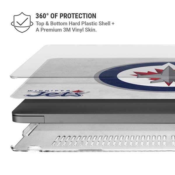 NHL Winnipeg Jets Distressed MacBook Pro 14in (2021-24) Case plus Skin
