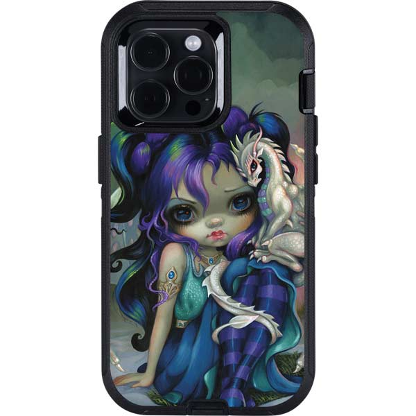 Winter Fairy With Frost Dragon by Jasmine Becket-Griffith Otterbox Defender iPhone Skin