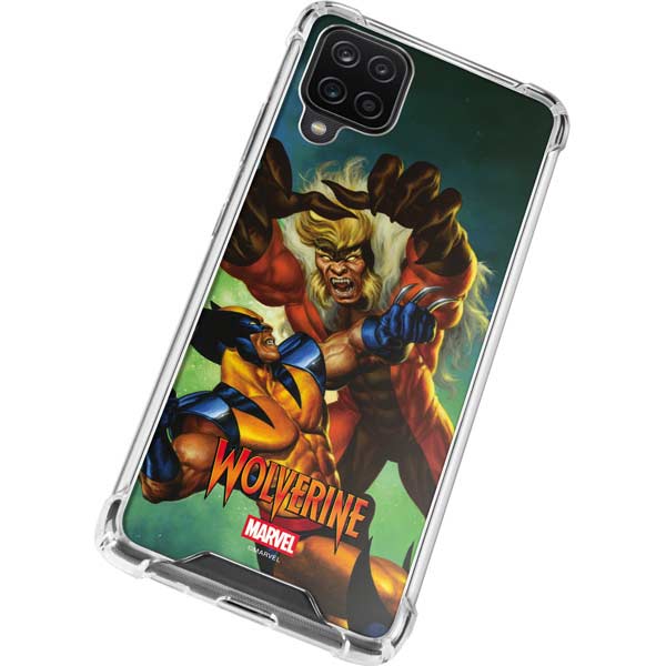Marvel X-Men Wolverine Vs Sabretooth Galaxy A12 Clear Case