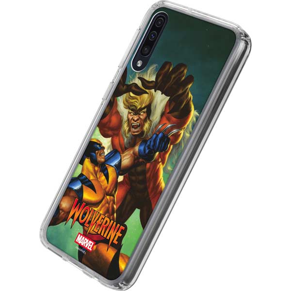 Marvel X-Men Wolverine Vs Sabretooth Galaxy A50 Clear Case