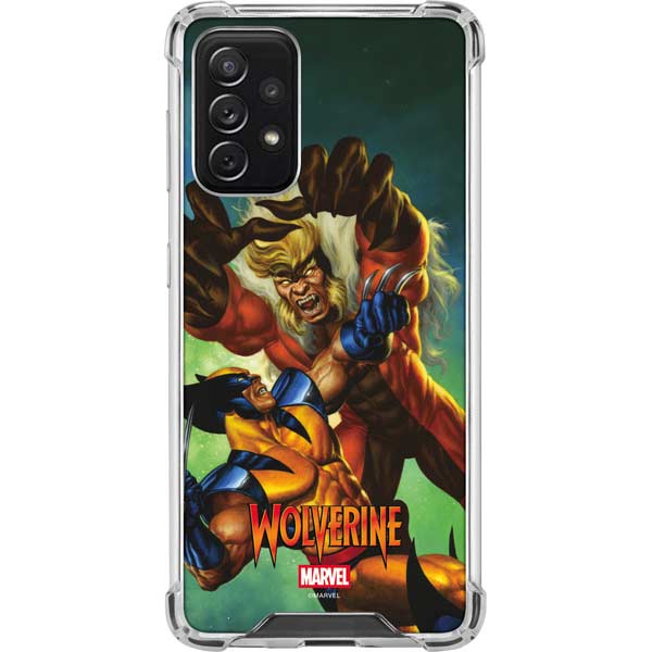 Marvel X-Men Wolverine Vs Sabretooth Galaxy A72 5G Clear Case