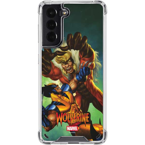 Marvel X-Men Wolverine Vs Sabretooth Galaxy S21 5G Clear Case