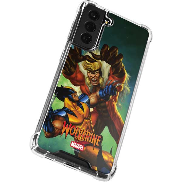 Marvel X-Men Wolverine Vs Sabretooth Galaxy S21 FE Clear Case