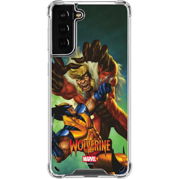 Marvel X-Men Wolverine Vs Sabretooth Galaxy S21 Plus 5G Clear Case