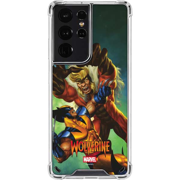 Marvel X-Men Wolverine Vs Sabretooth Galaxy S21 Ultra 5G Clear Case