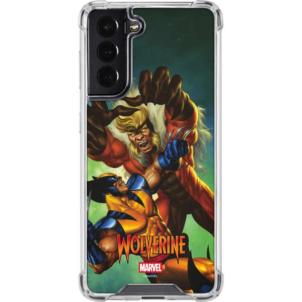 Marvel X-Men Wolverine Vs Sabretooth Galaxy S22 Clear Case