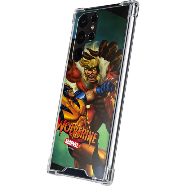 Marvel X-Men Wolverine Vs Sabretooth Galaxy S22 Ultra Clear Case