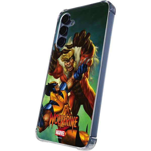 Marvel X-Men Wolverine Vs Sabretooth Galaxy S24 Clear Case