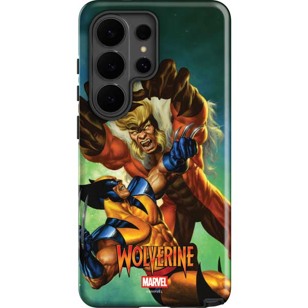 Marvel X-Men Wolverine Vs Sabretooth Galaxy S26 Ultra Impact Case
