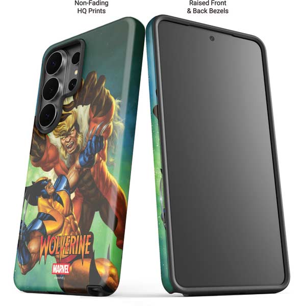 Marvel X-Men Wolverine Vs Sabretooth Galaxy S26 Ultra Impact Case
