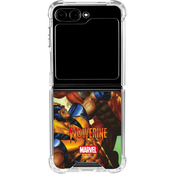 Marvel X-Men Wolverine Vs Sabretooth Galaxy Z Flip5 5G Clear Case