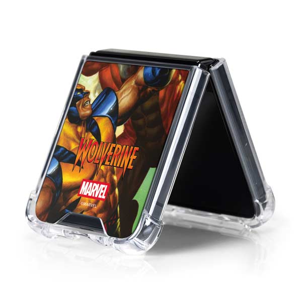 Marvel X-Men Wolverine Vs Sabretooth Galaxy Z Flip5 5G Clear Case